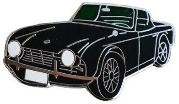 TRIUMPH TR4 CAR CUT-OUT LAPEL PIN (P-TR4)