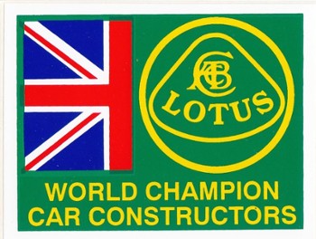 DECAL - LOTUS WORLD CHAMPIONS (STK-10)