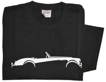 AUSTIN HEALEY SILHOUETTE BLACK T-SHIRT (T-AH/BW)