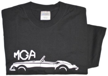 MGA SILHOUETTE ON BLACK T-SHIRT (T-MGA/BW)