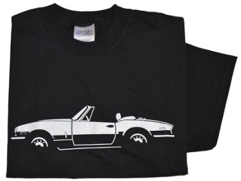 TRIUMPH SPITFIRE SILHOUETTE BLACK T-SHIRT (T-TRSPIT/BW)